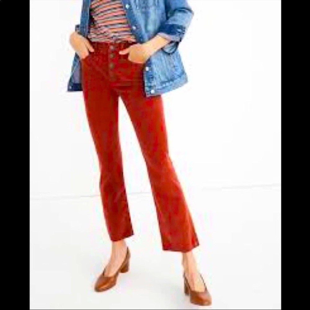 NWT- Orange Corduroy Cali Demi Boot Madewell